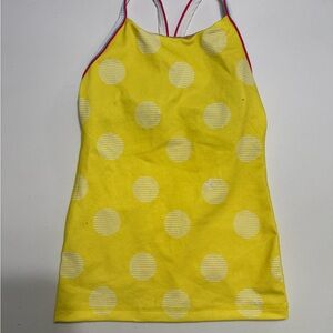 Lululemon Athletica Yellow Polka Dot Tank Top